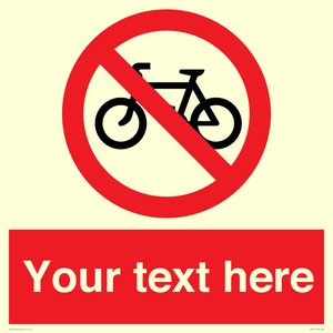 Custom No Cycling Sign